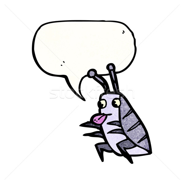Cartoon scarabeo parlando retro disegno bug Foto d'archivio © lineartestpilot