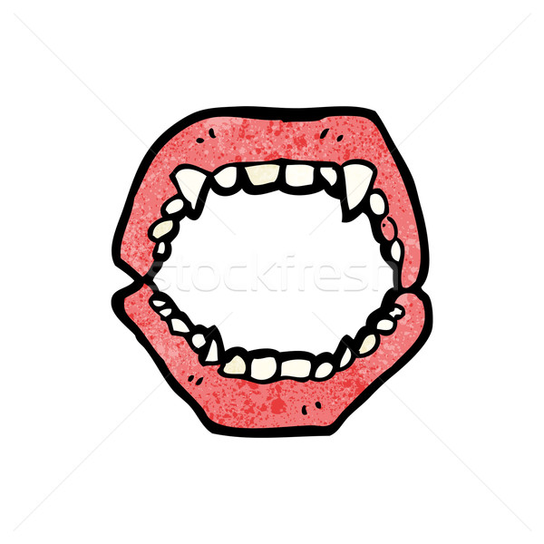 cartoon vampire teeth Stock photo © lineartestpilot
