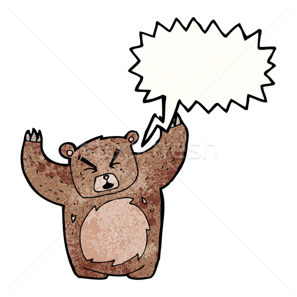 roaring bear cartoon Stock photo © lineartestpilot