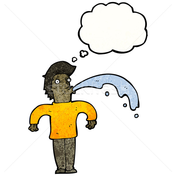 Cartoon hombre agua retro dibujo masculina Foto stock © lineartestpilot