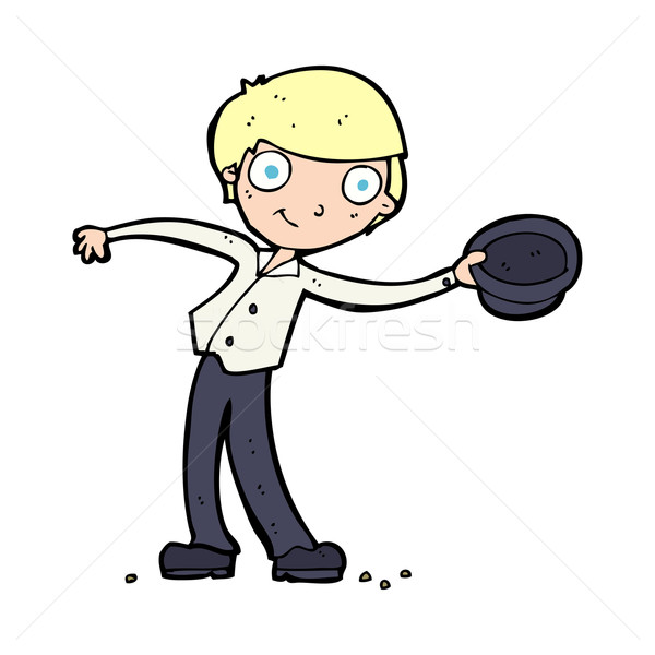 cartoon man tipping hat Stock photo © lineartestpilot