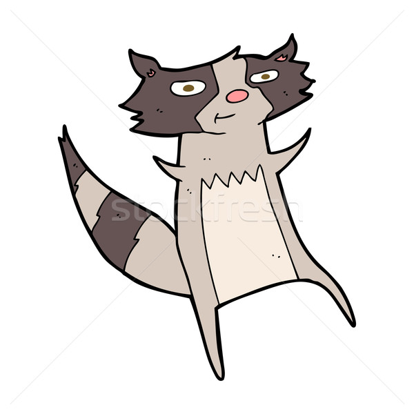 Stock photo: cartoon raccoon