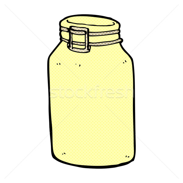 Stock photo: comic cartoon glass jar