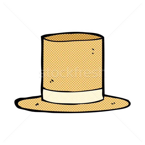 Comic Cartoon Old Top Hat Vector Illustration C Lineartestpilot Stockfresh