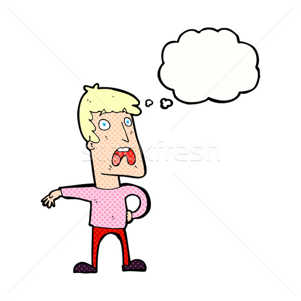 cartoon complaining man with thought bubble Stock photo © lineartestpilot
