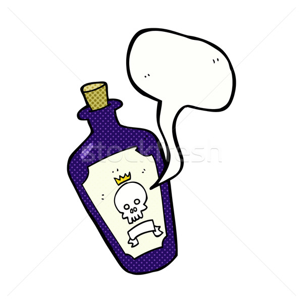 cartoon poison with speech bubble Stock photo © lineartestpilot