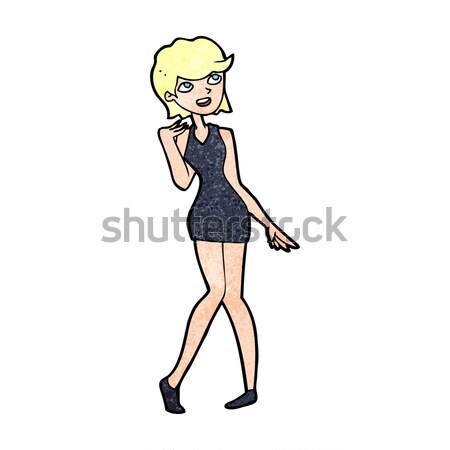comic cartoon woman with hands on hips Stock photo © lineartestpilot