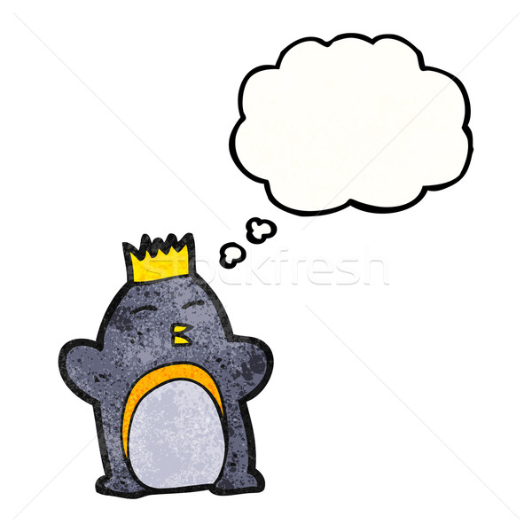 Cesarz Pingwin cartoon tekstury strony szczęśliwy Zdjęcia stock © lineartestpilot