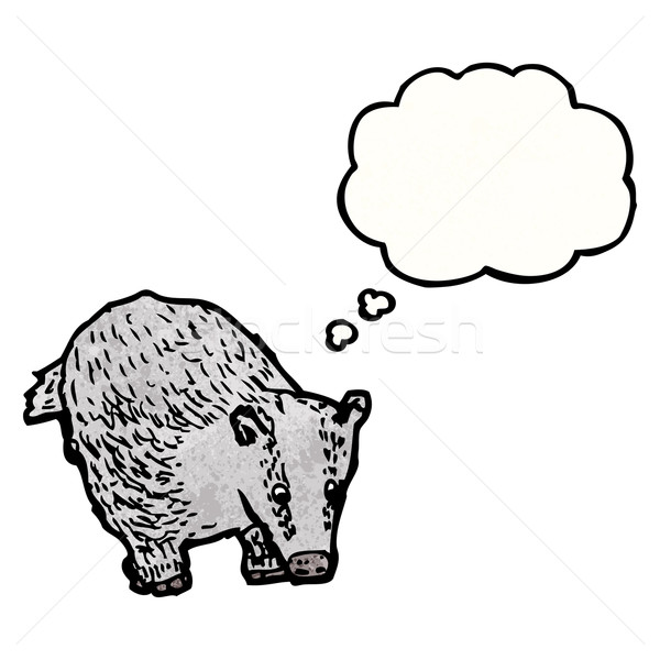 漫畫 獾 思想泡沫 說 復古 思維 商業照片 © lineartestpilot