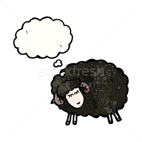cartoon black sheep Stock photo © lineartestpilot