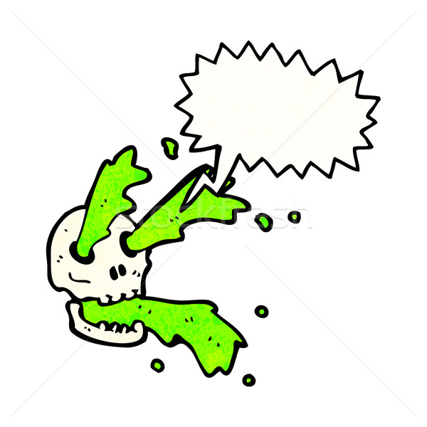 gross slime squirting skull cartoon Stock photo © lineartestpilot