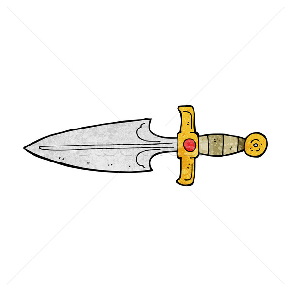Cartoon poignard main design couteau fou Photo stock © lineartestpilot