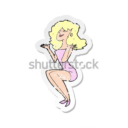 Cartoon женщину белья стороны дизайна Crazy Сток-фото © lineartestpilot