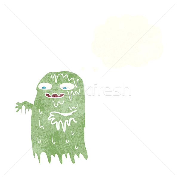 cartoon gross slime ghost with thought bubble Stock photo © lineartestpilot