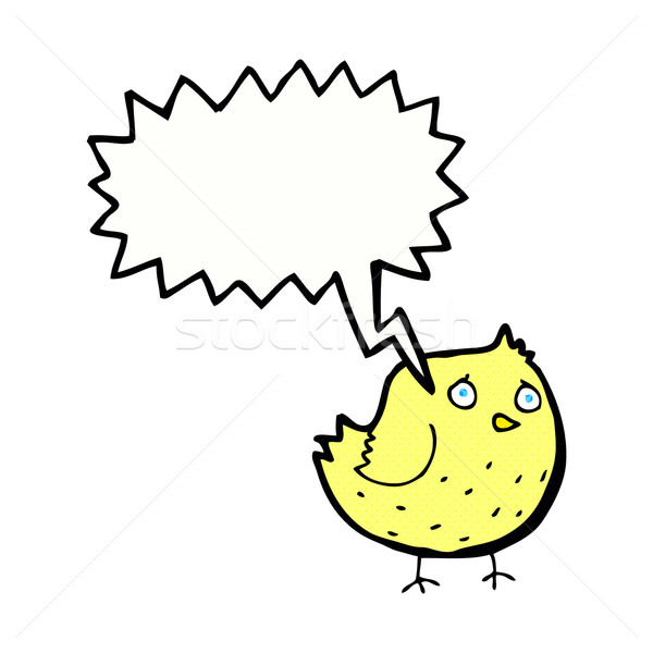 cartoon bird with speech bubble Stock photo © lineartestpilot