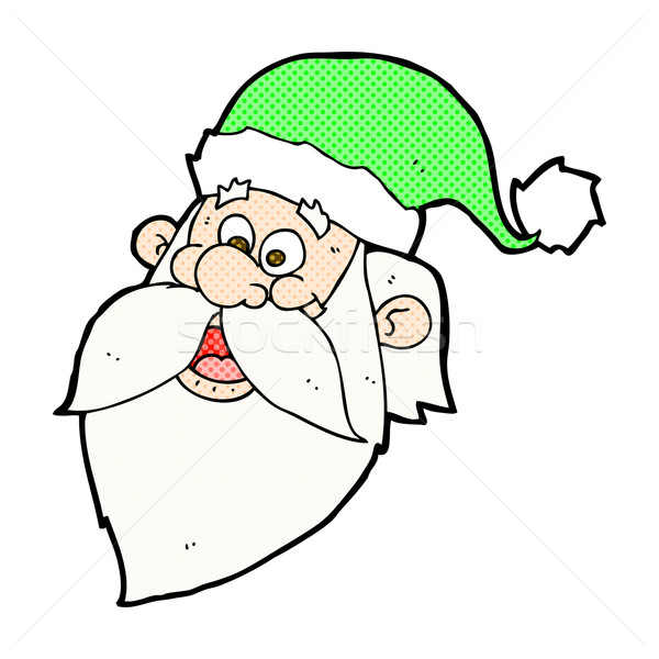 comic cartoon jolly santa claus face Stock photo © lineartestpilot