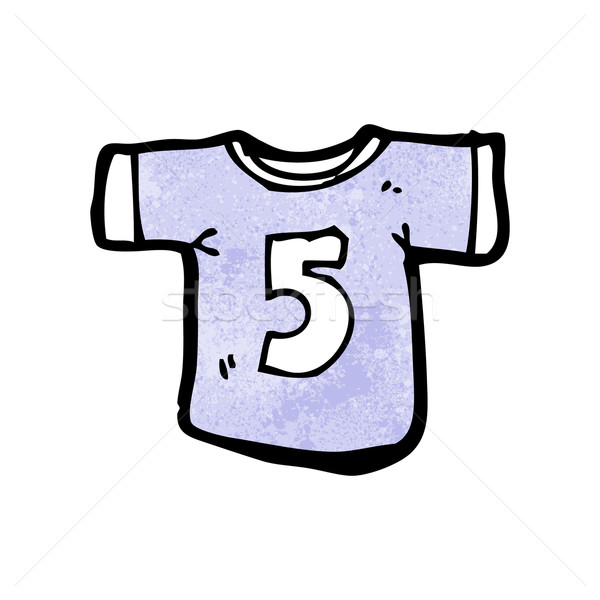 cartoon sports shirt with number five Stock photo © lineartestpilot