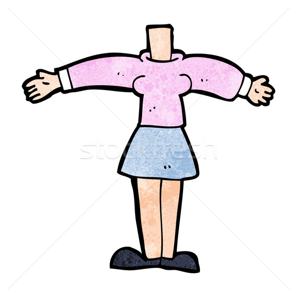 Karikatür kadın vücut fotoğrafları maç Stok fotoğraf © lineartestpilot