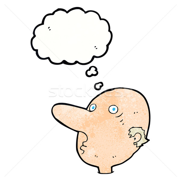 cartoon balding man with thought bubble Stock photo © lineartestpilot