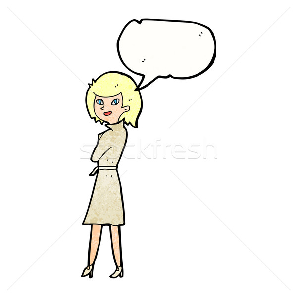 漫畫 女子 溝 外套 講話泡沫 手 商業照片 © lineartestpilot