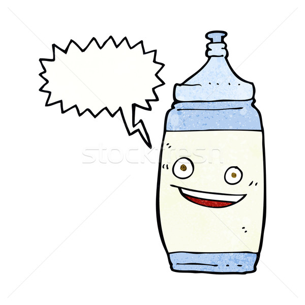 cartoon water bottle with speech bubble Stock photo © lineartestpilot
