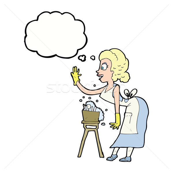 商业照片: 漫画 · 家庭主妇 · 洗涤 ·上· 思想泡沫 ·手