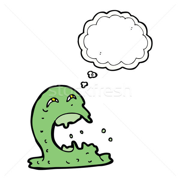 cartoon gross ghost with thought bubble Stock photo © lineartestpilot