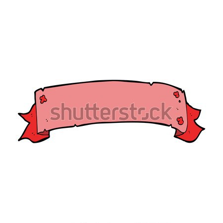 Heraldiek scroll banner komische cartoon retro Stockfoto © lineartestpilot