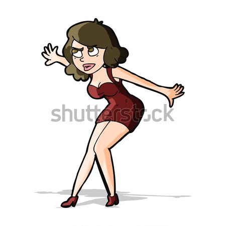 comic cartoon woman in lingerie Stock photo © lineartestpilot