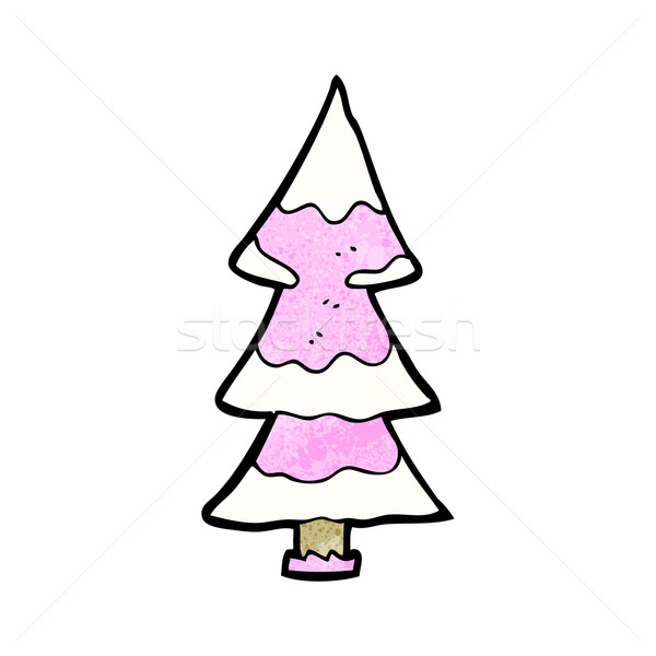 pink chirstmas tree cartoon Stock photo © lineartestpilot