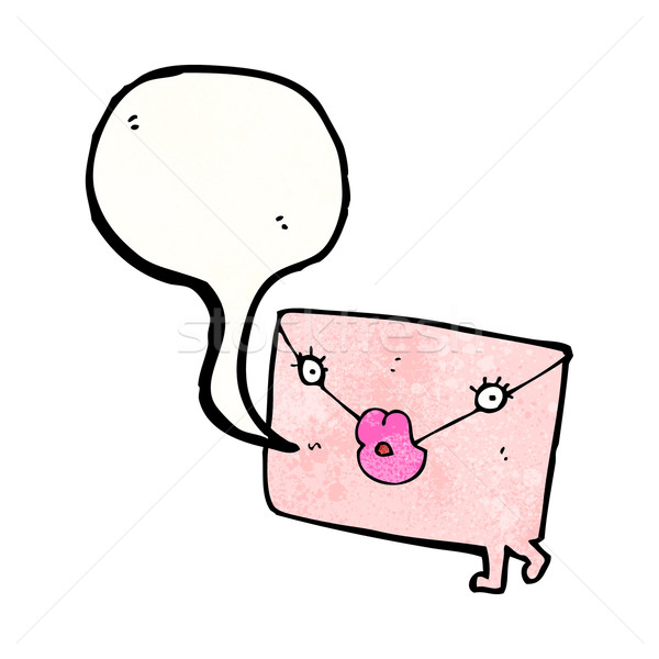 cartoon love letter with face Stock photo © lineartestpilot