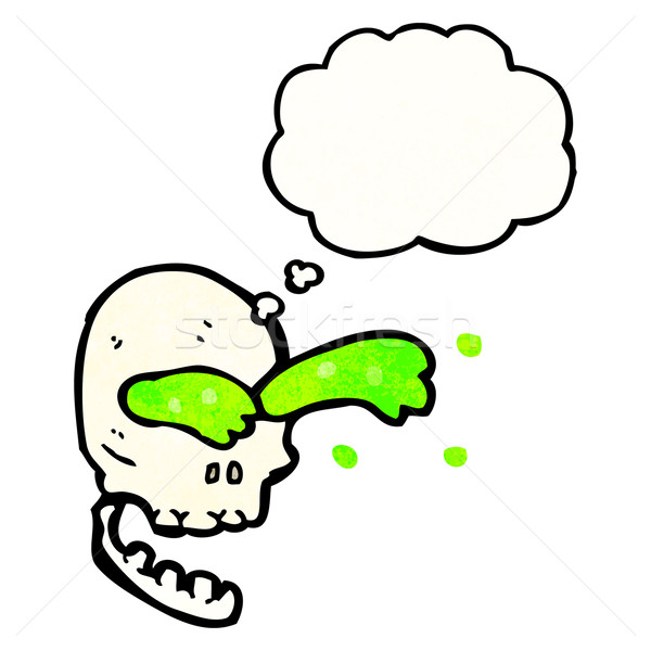 gross slime squirting skull cartoon Stock photo © lineartestpilot