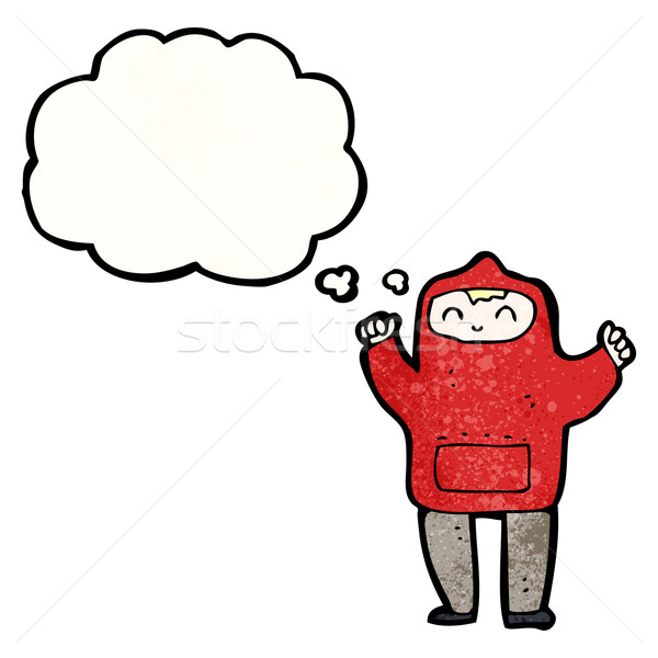 cartoon boy in hooded sweatshirt Stock photo © lineartestpilot