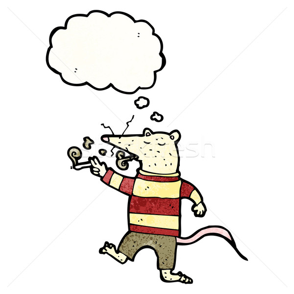 漫畫 白 鼠 抽煙 香煙 復古 商業照片 © lineartestpilot