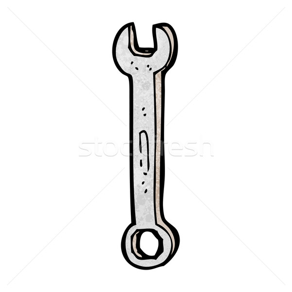 Cartoon moersleutel hand ontwerp gek clip Stockfoto © lineartestpilot