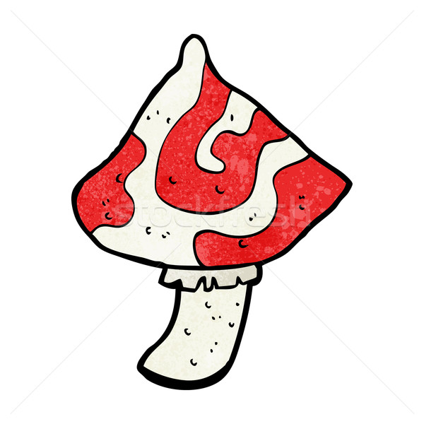 Cartoon champignon vénéneux main design fou clip Photo stock © lineartestpilot