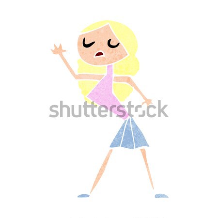cartoon woman telling lies Stock photo © lineartestpilot