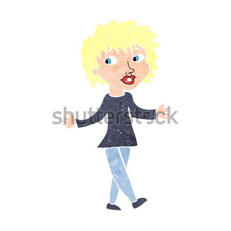 cartoon woman with no worries Stock photo © lineartestpilot