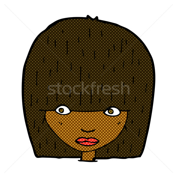 Komische cartoon staren vrouw retro Stockfoto © lineartestpilot