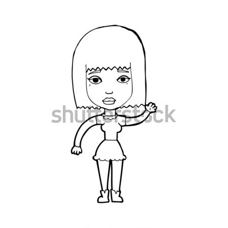 comic cartoon woman shrugging shoulders Stock photo © lineartestpilot