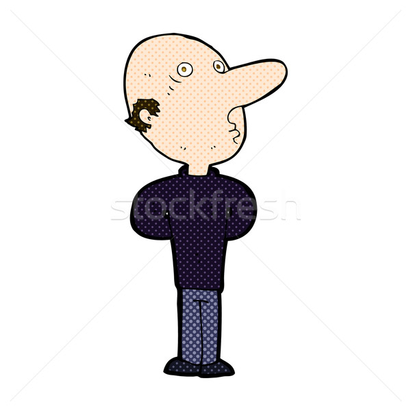 comic cartoon balding man Stock photo © lineartestpilot
