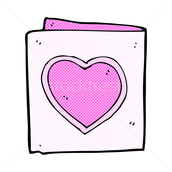 comic cartoon love heart card Stock photo © lineartestpilot