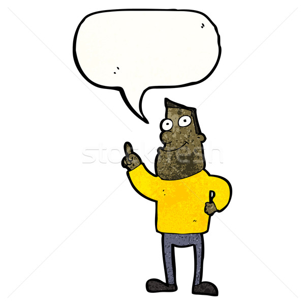 cartoon man answering question Stock photo © lineartestpilot