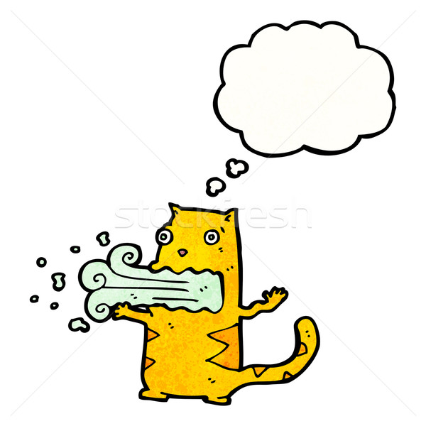 Stock photo: burping cat cartoon