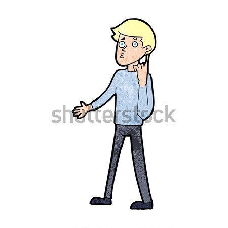 Desen animat om cere întrebare proiect artă Imagine de stoc © lineartestpilot