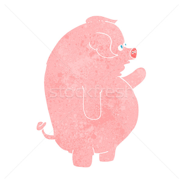cartoon fat pig Stock photo © lineartestpilot