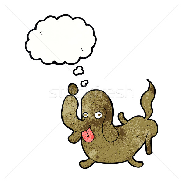 cartoon dog sticking out tongue with thought bubble Stock photo © lineartestpilot