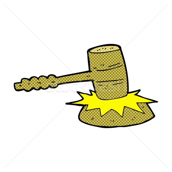 comic cartoon gavel banging Stock photo © lineartestpilot