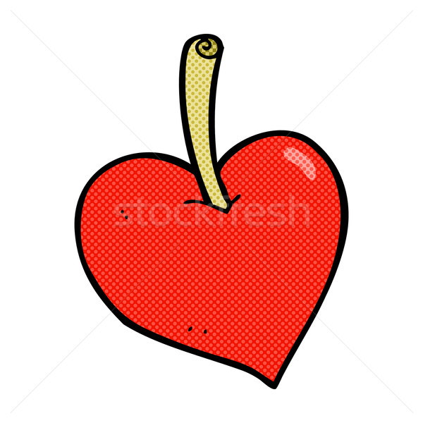 comic cartoon love heart apple Stock photo © lineartestpilot