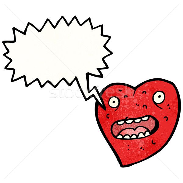уродливые сердце Cartoon искусства знак ретро Сток-фото © lineartestpilot